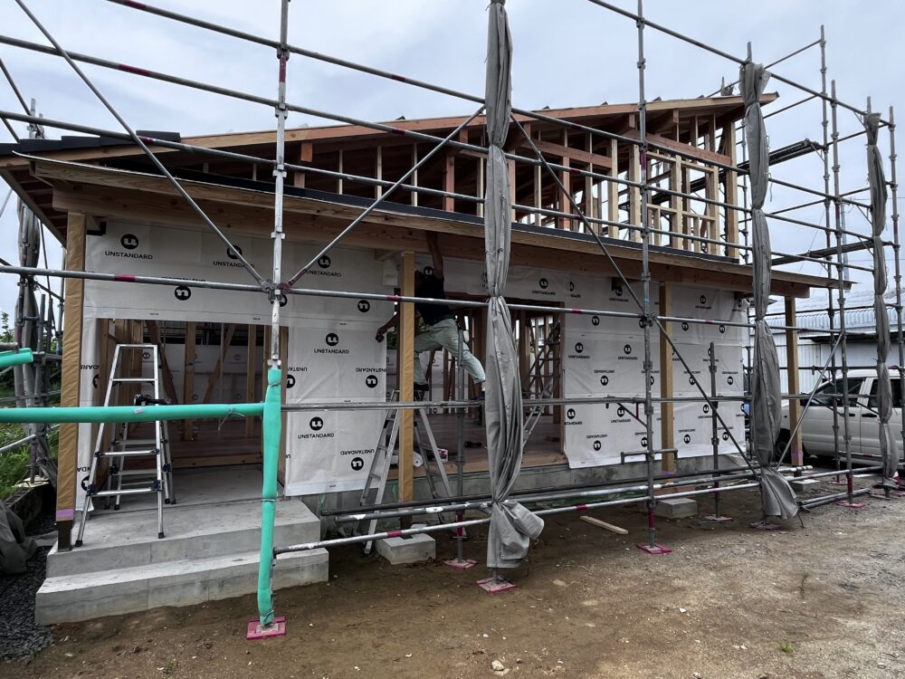 モデルハウス建築中