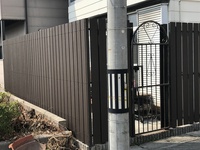 人工木材フェンス工事完了