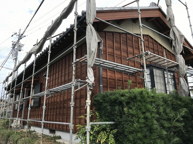 豊田市　外壁塗装　木の塗装