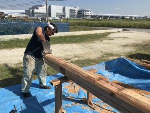 豊田市 住んでいた住宅の古材を再利用した建て替え　古材の加工