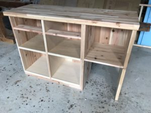 豊田市 無垢特注家具 カウンター収納