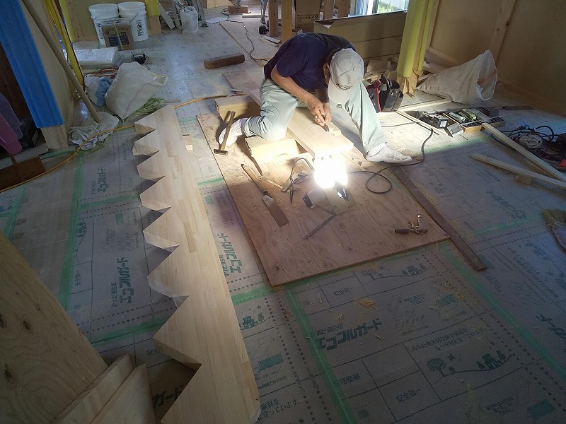 リビング階段の真壁造りの家　【工事完了】