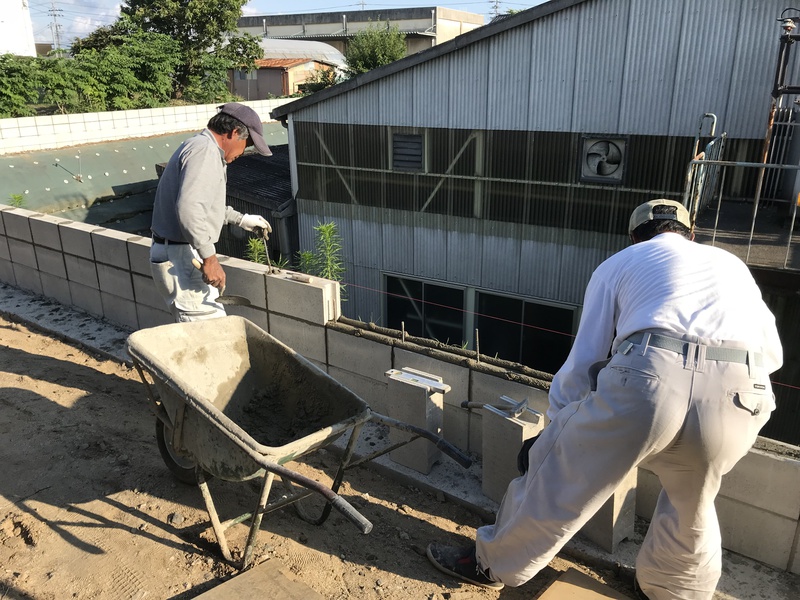 境界ﾌﾞﾛｯｸ積み・ﾌｪﾝｽ工事