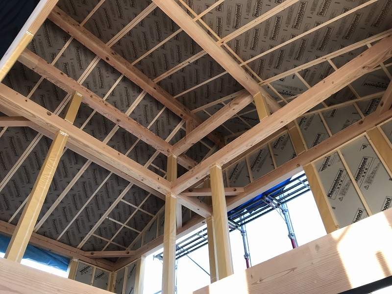 リビング階段の真壁造りの家　【工事完了】