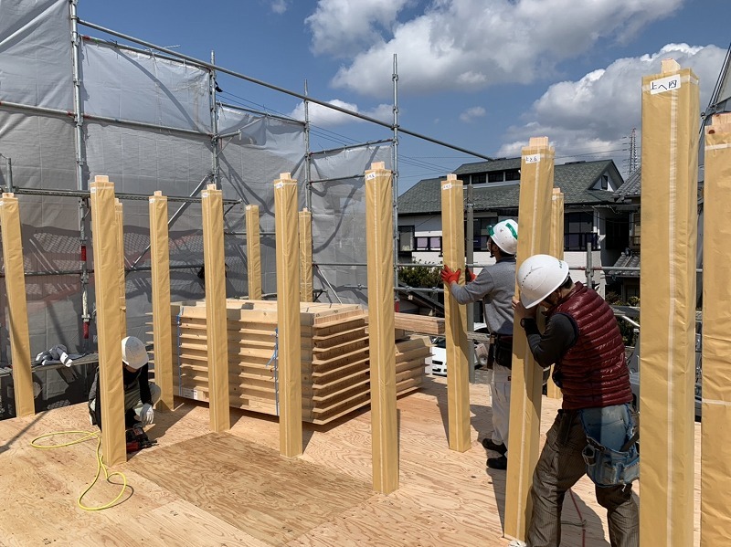 リビング階段の真壁造りの家　【工事完了】