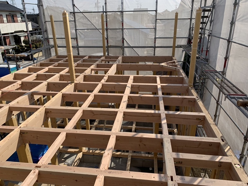 リビング階段の真壁造りの家　【工事完了】