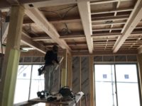 リビング階段の真壁造りの家　【工事完了】