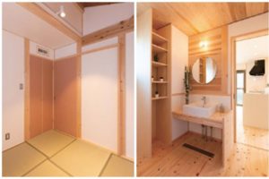 冷たい空気は頭上から、温かい空気は床の吹き出し口から送ります