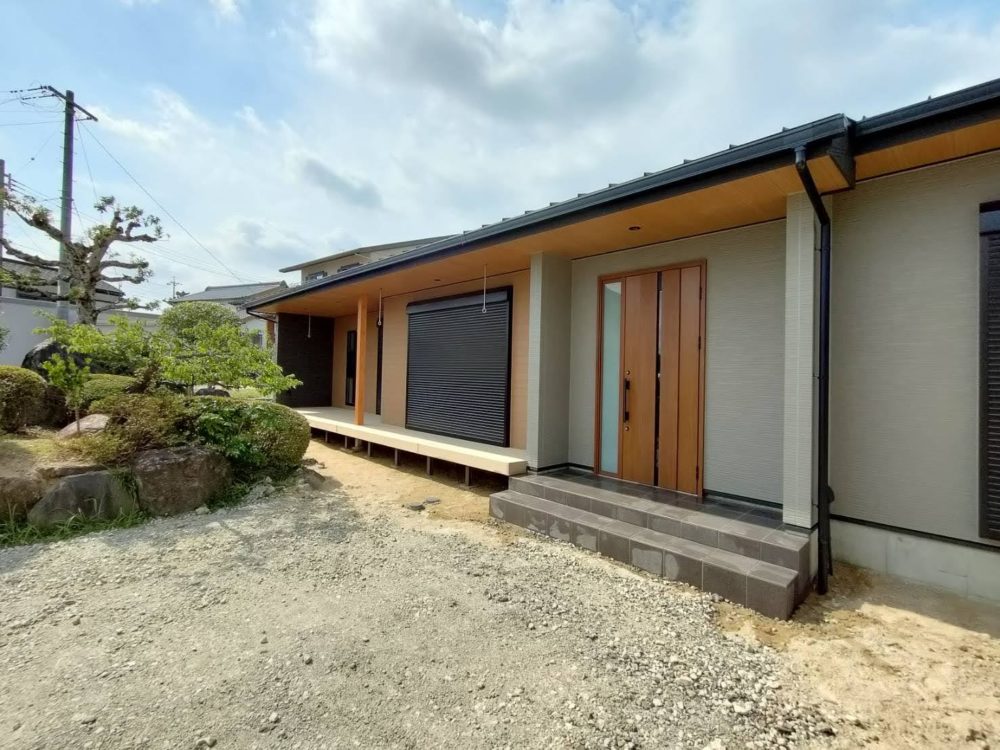 　LDK斜め天井の平家建【工事完了】