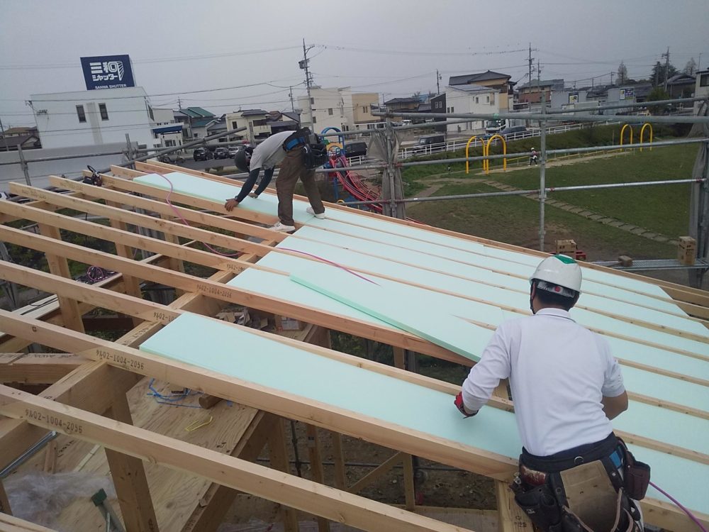 　LDK斜め天井の平家建【工事完了】