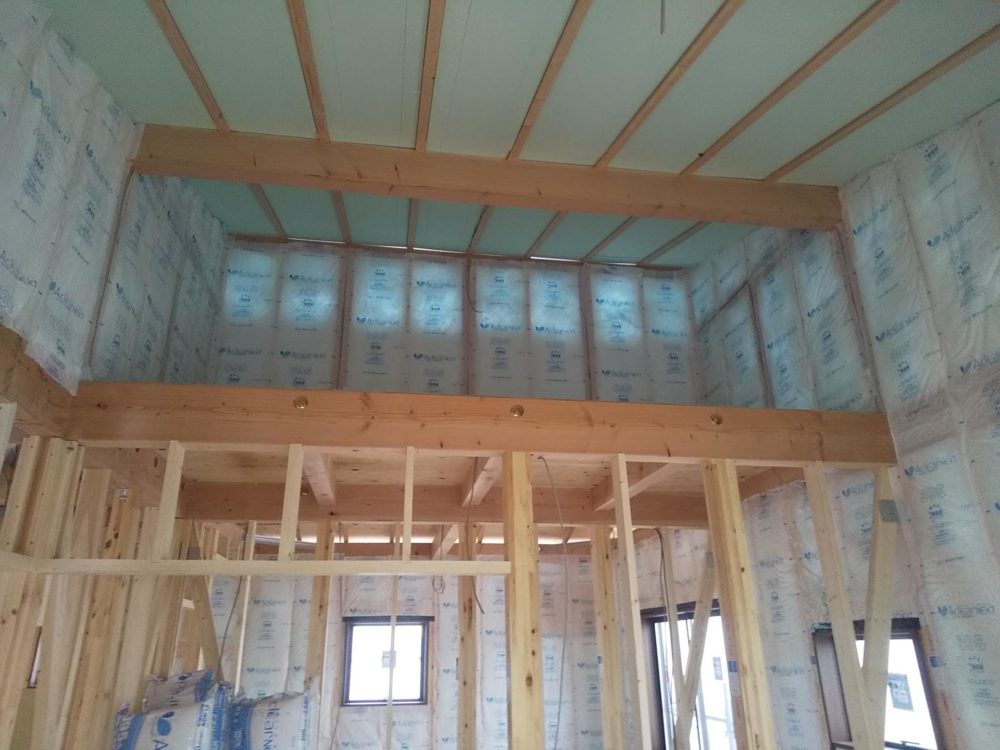 　LDK斜め天井の平家建【工事完了】