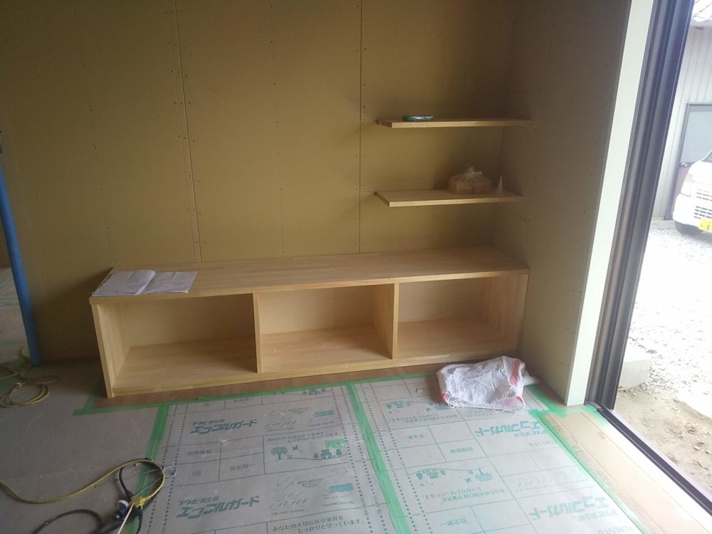 　LDK斜め天井の平家建【工事完了】