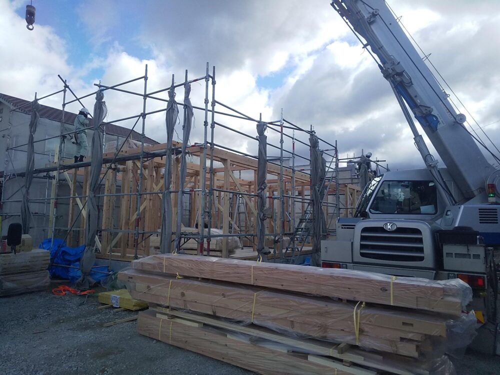 　LDK中心に3LDK平屋建【工事完了】