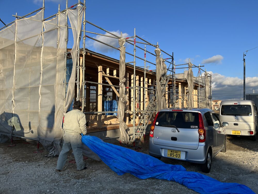 　LDK中心に3LDK平屋建【工事完了】