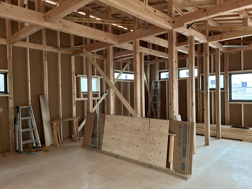 　LDK中心に3LDK平屋建【工事完了】