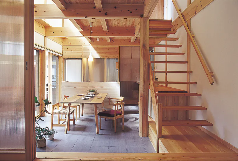 自然素材の家・町家 土間リビング