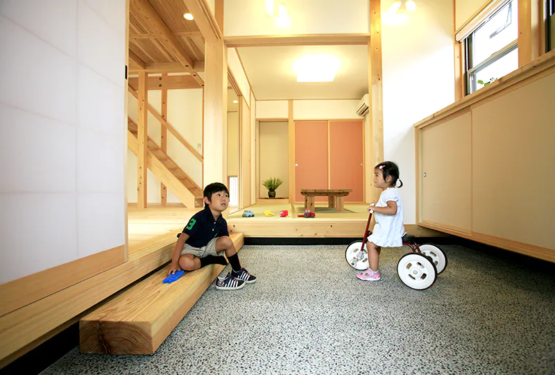 自然素材の家 土間 北名古屋モデルハウス