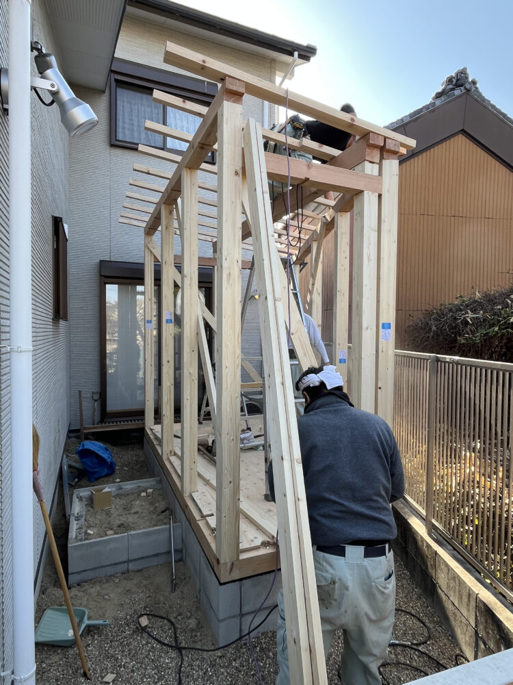 台形敷地にクローゼット増築