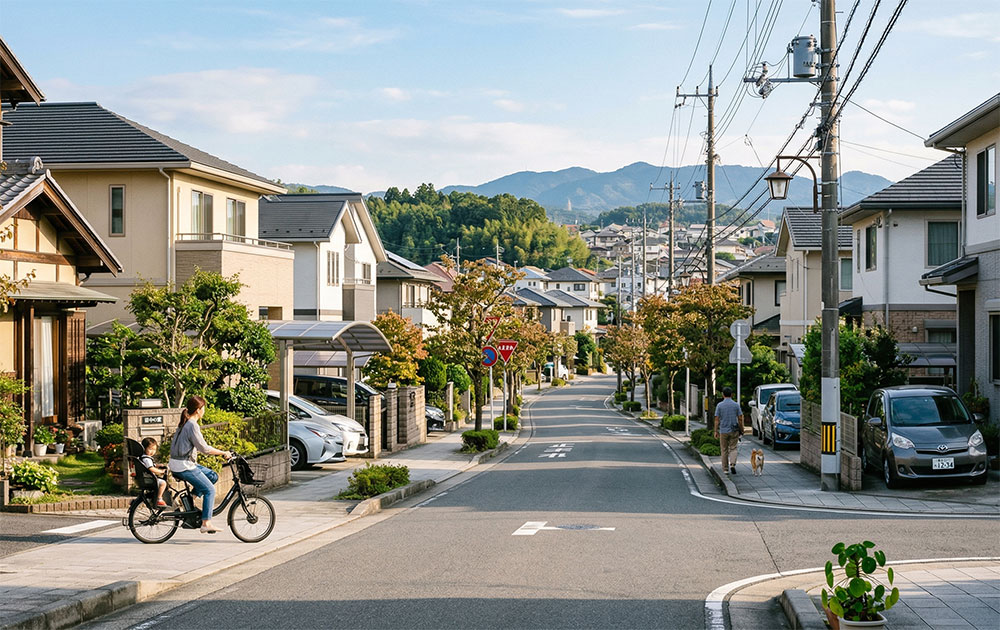 豊田市の住宅街の風景